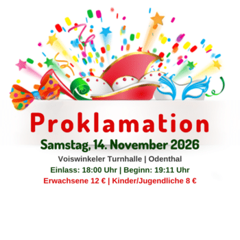 Proklamation 2026 – Samstag, 14. November 2026