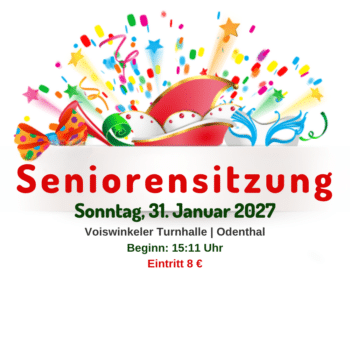 Seniorensitzung 2027 – Sonntag, 31. Januar 2027